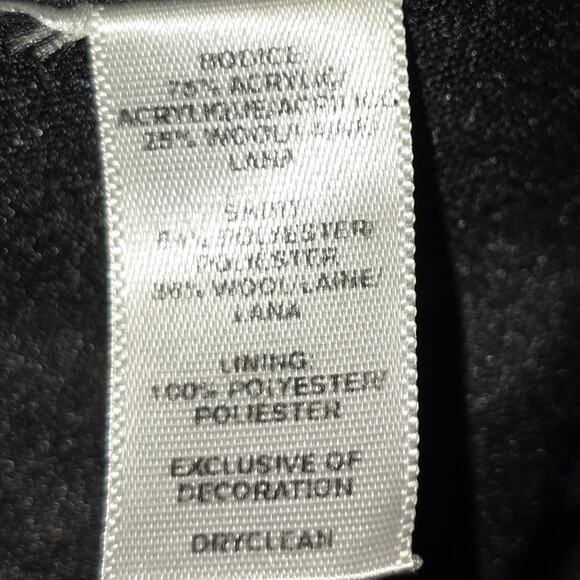 Ann Taylor Loft Wool Blend Shift Dress Sleeveless Inner Liner Sequin Size 8 - Picture 9 of 10